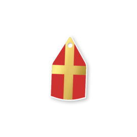 Cadeaulabel: Mijter (dubbelzijdig)