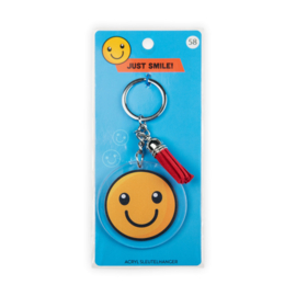 Acryl sleutelhanger: Smiley