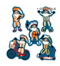 Stickerset: Pietenpret (5 varianten)
