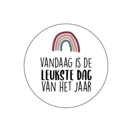 Sticker: Vandaag is de leukste dag van het jaar