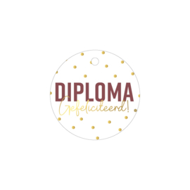 Cadeaulabel: Diploma gefeliciteerd!