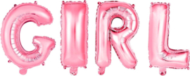 Folie Ballonnen roze - Girl