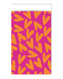 Cadeauzakje 17 x 25cm: Lovely hearts