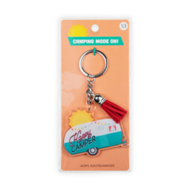 Acryl sleutelhanger: Happy camper