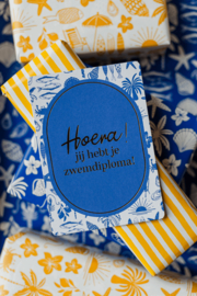 Ansichtkaart  : Hoera! jij hebt je zwemdiploma!