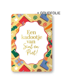 Ansichtkaart  : Een kadootje van Sint & Piet!