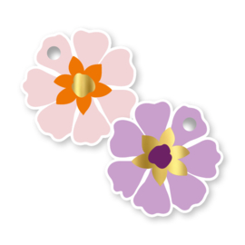 Cadeaulabel: Summer Flower (dubbelzijdig)