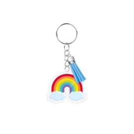 Acryl sleutelhanger: Regenboog