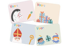 Naamstickers: Welkom Sint & Pieten