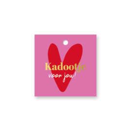 Cadeaulabel:  Kadootje voor jou! (div.kleuren)