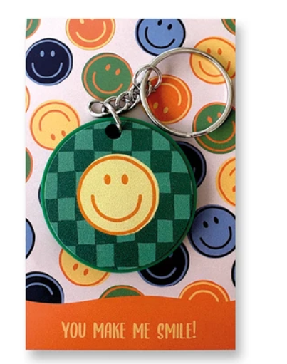 Sleutelhanger rond: Smiley