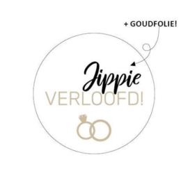 Sticker Jippie verloofd!