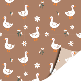 Cadeaupapier: Goose brown (1 meter)