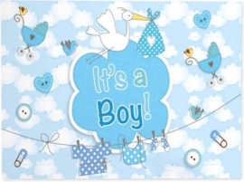 Raamvlag: It's a boy!