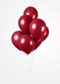 Metallic burgundy ballonnen