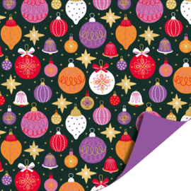 Cadeaupapier: Christmas ornaments (1 meter)