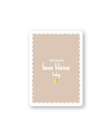 Cadeaukaart A7: Welkom lieve kleine baby (naturel)