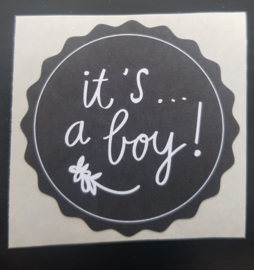 Sticker: It's a Boy (zwart)