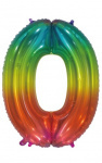 Folieballon nr: 0 regenboog transparant (76cm)