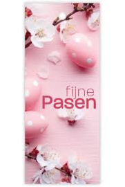 Cadeaulabel: Fijne Pasen - paastakje (dubbel kaartje)