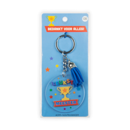 Acryl sleutelhanger: Meester