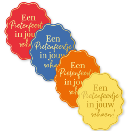 Stickerset: Een pietenfeestje in jouw schoen! (4 varianten)