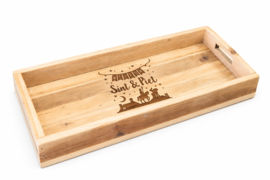 Houten dienblad: Welkom Sint & Piet