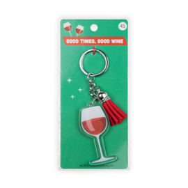 Acryl sleutelhanger: Rode wijn