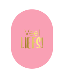 Ansichtkaart ovaal: Veel liefs