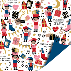 Cadeaupapier: Pieten Party '24 (1 meter)