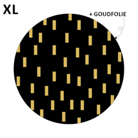 Sticker: Falling lines zwart/goud