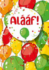 Wenskaart: Alaaf (ballonnen) ZONDER ENVELOP