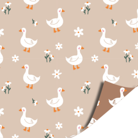 Cadeaupapier: Goose brown (1 meter)