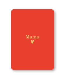Ansichtkaart: Mama (rood)