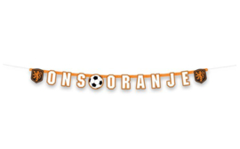 Letterslinger KNVB met de tekst Ons Oranje