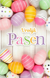 Kaart: Vrolijk Pasen (pastel)