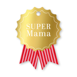 Cadeaulabel:  Super mama