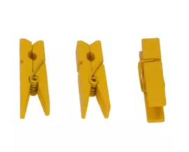 Houten knijper: Geel