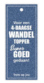 Cadeaulabel: Voor een 4-daagse wandeltopper