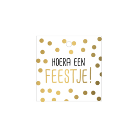 Cadeaulabel:  Hoera een feestje!