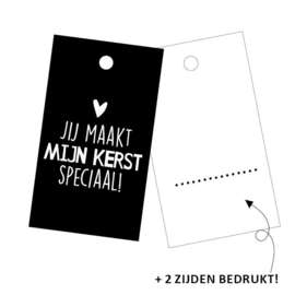 Cadeaulabel:  Jij maakt mijn kerst speciaal! (2-zijdig)