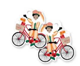 Cadeaulabel:  Piet op de fiets