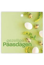 Cadeaulabel: Gezellige Paasdagen (dubbel kaartje)