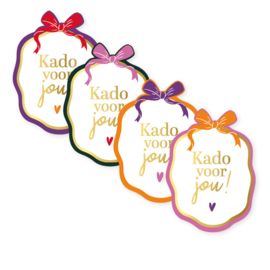 Stickerset: Kado voor jou! (4 varianten)