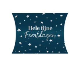 Gondeldoosje: Hele fijne feestdagen (blauw/ster)