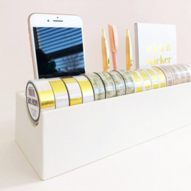 Desk Organizer Washi White