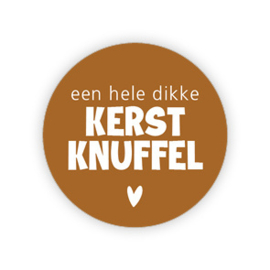 Sticker: Een hele dikke kerstknuffel