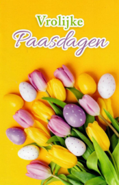 Kaart: Vrolijke Paasdagen (geel)