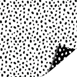 Cadeaupapier 101 dots zwart/wit