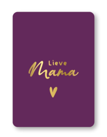 Ansichtkaart: Lieve mama (donkerpaars)